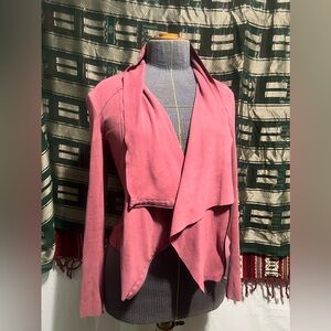 Pink Faux Suede Jacket